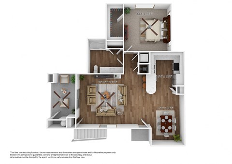 One Bedroom Floorplan